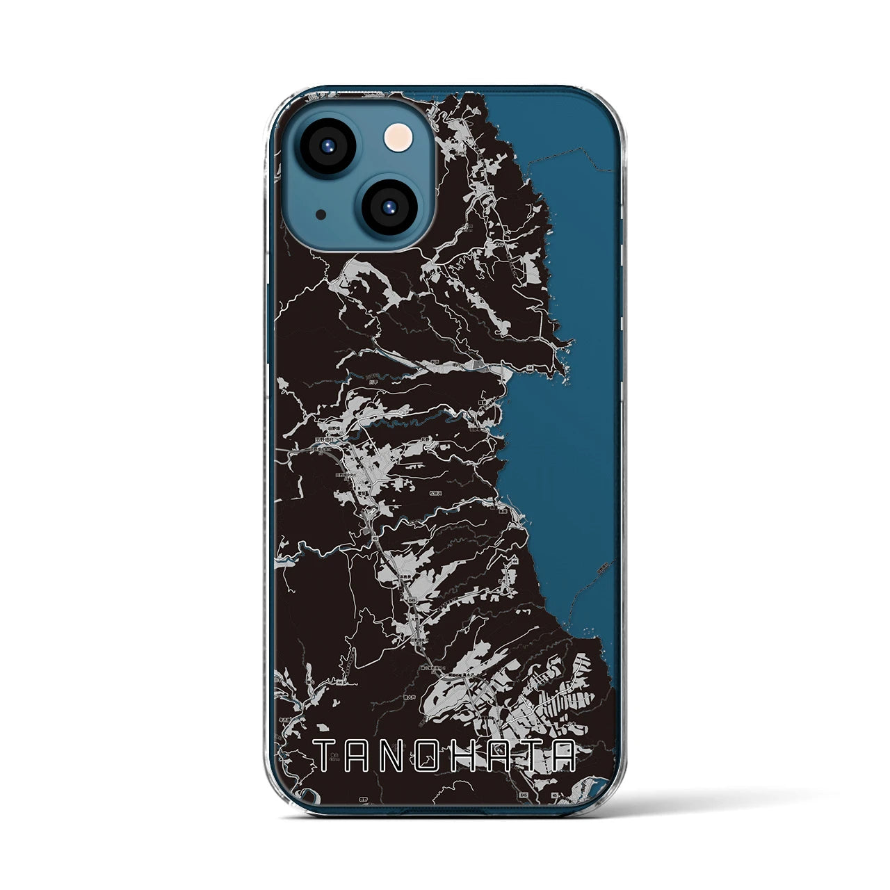 【田野畑(岩手県)】地図柄iPhoneケース(クリアタイプ)