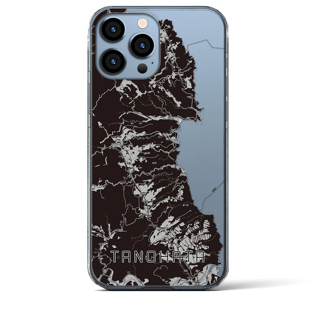 【田野畑(岩手県)】地図柄iPhoneケース(クリアタイプ)