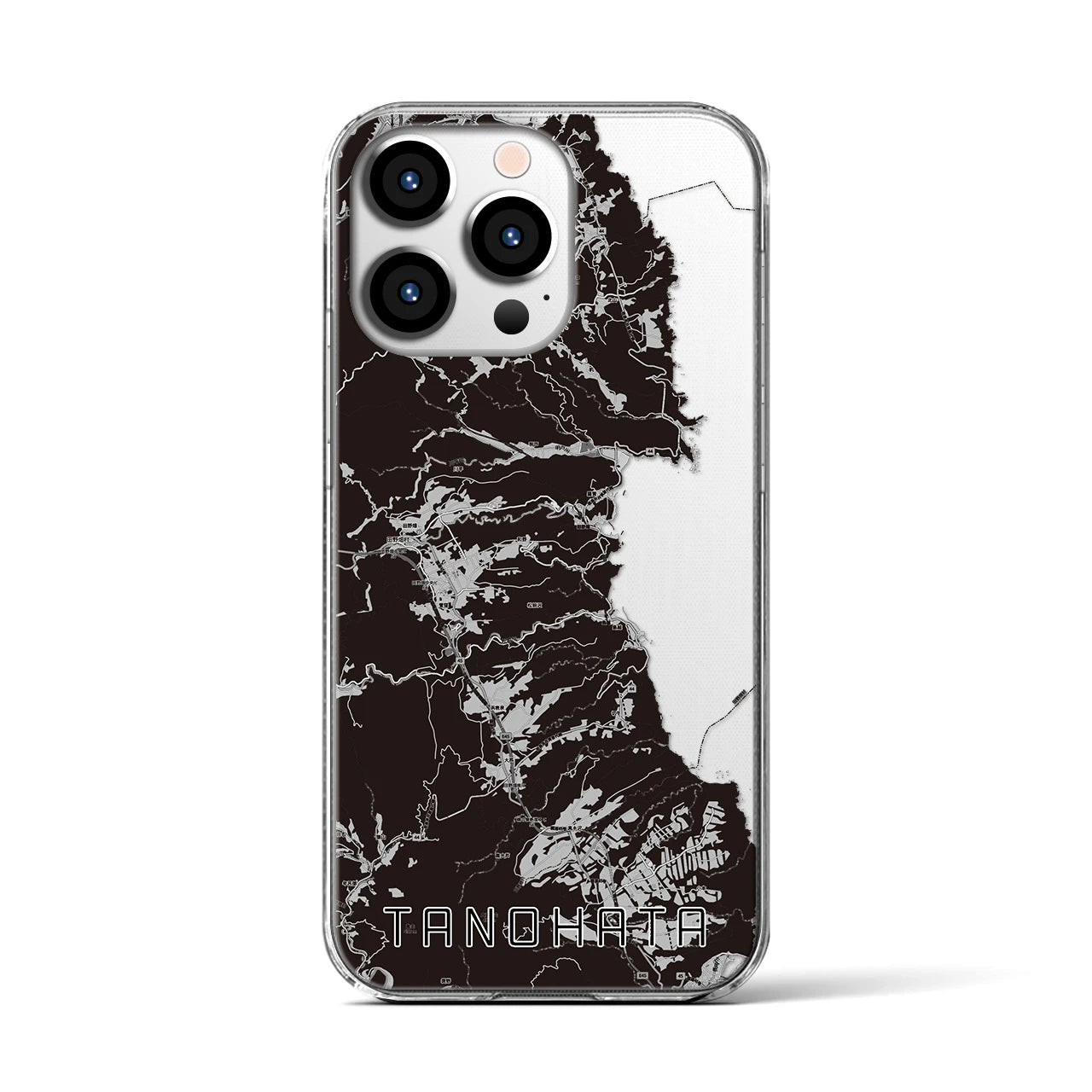 【田野畑(岩手県)】地図柄iPhoneケース(クリアタイプ)