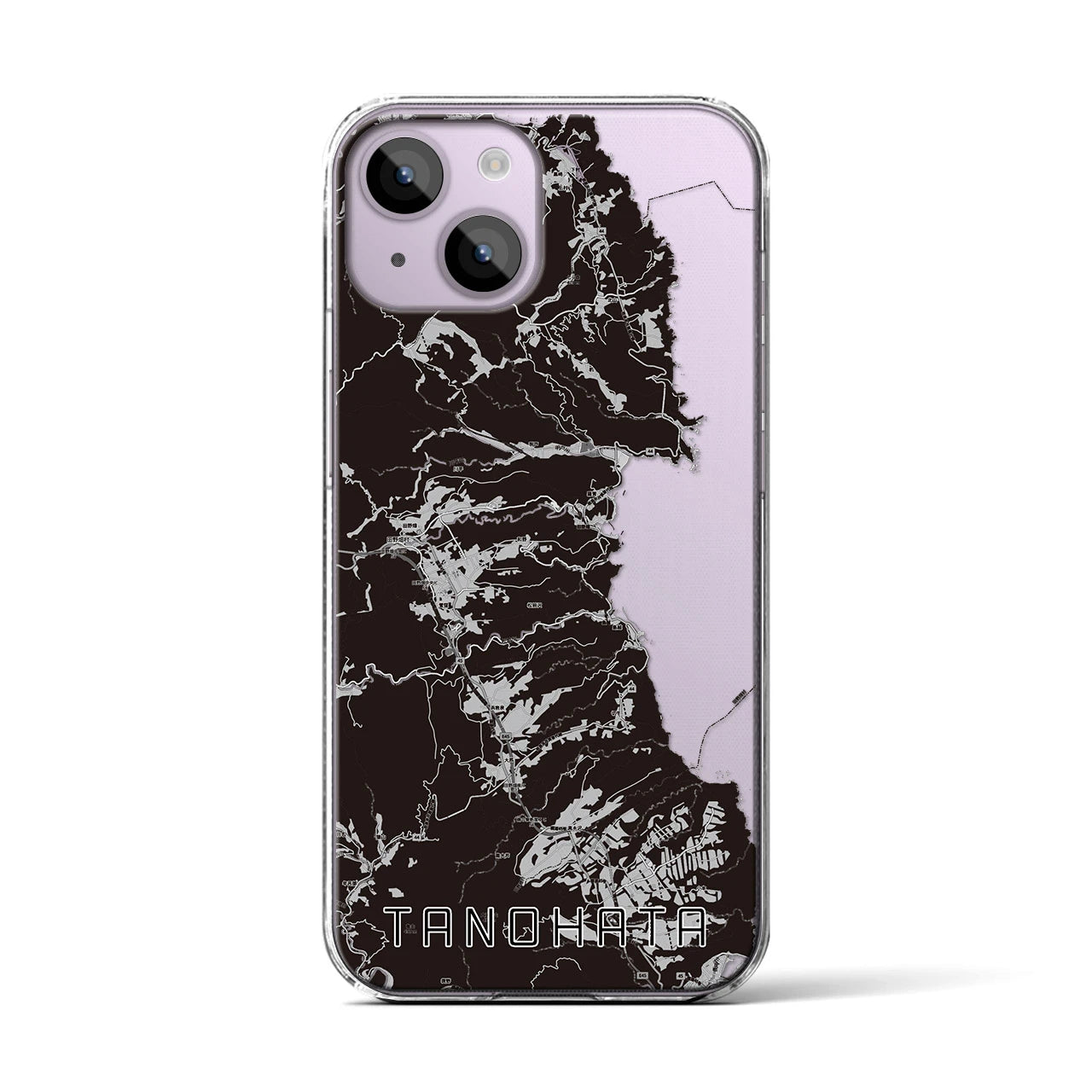 【田野畑(岩手県)】地図柄iPhoneケース(クリアタイプ)