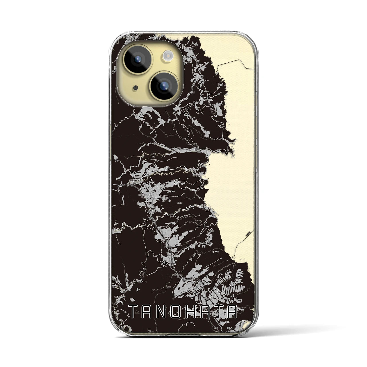 【田野畑(岩手県)】地図柄iPhoneケース(クリアタイプ)