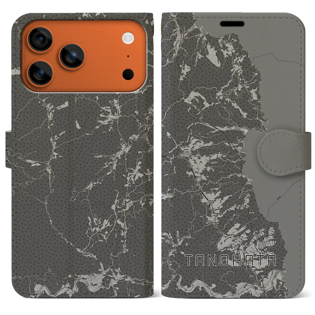 【田野畑(岩手県)】地図柄iPhoneケース(手帳タイプ)