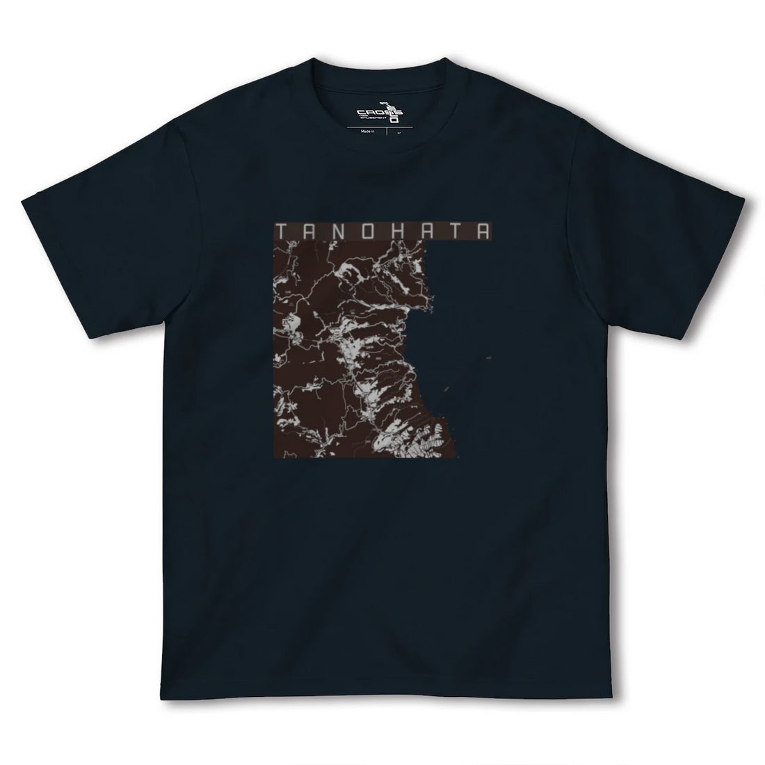 【田野畑(岩手県)】地図柄ヘビーウェイトTシャツ