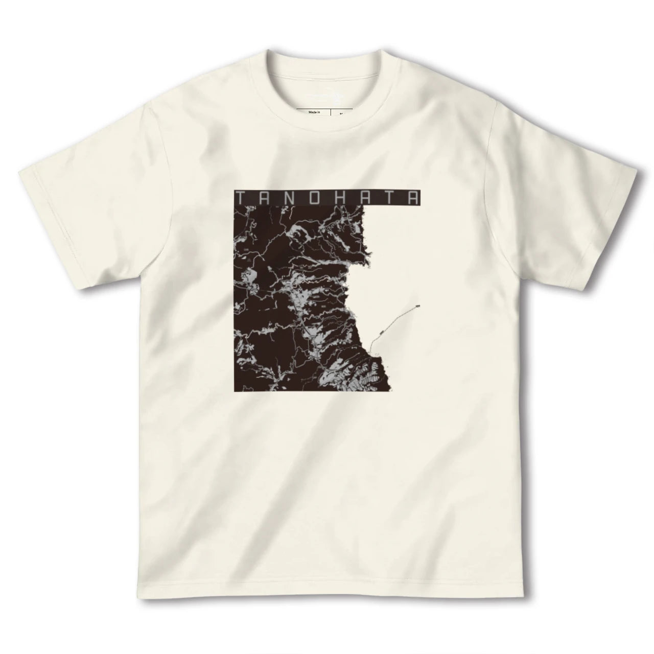 【田野畑(岩手県)】地図柄ヘビーウェイトTシャツ