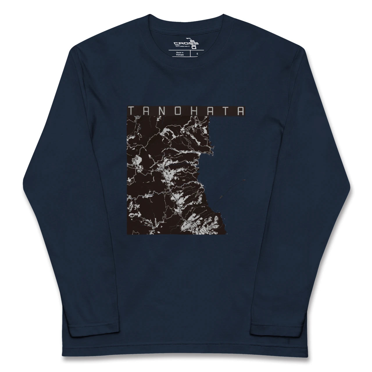 【田野畑(岩手県)】地図柄ロングスリーブTシャツ