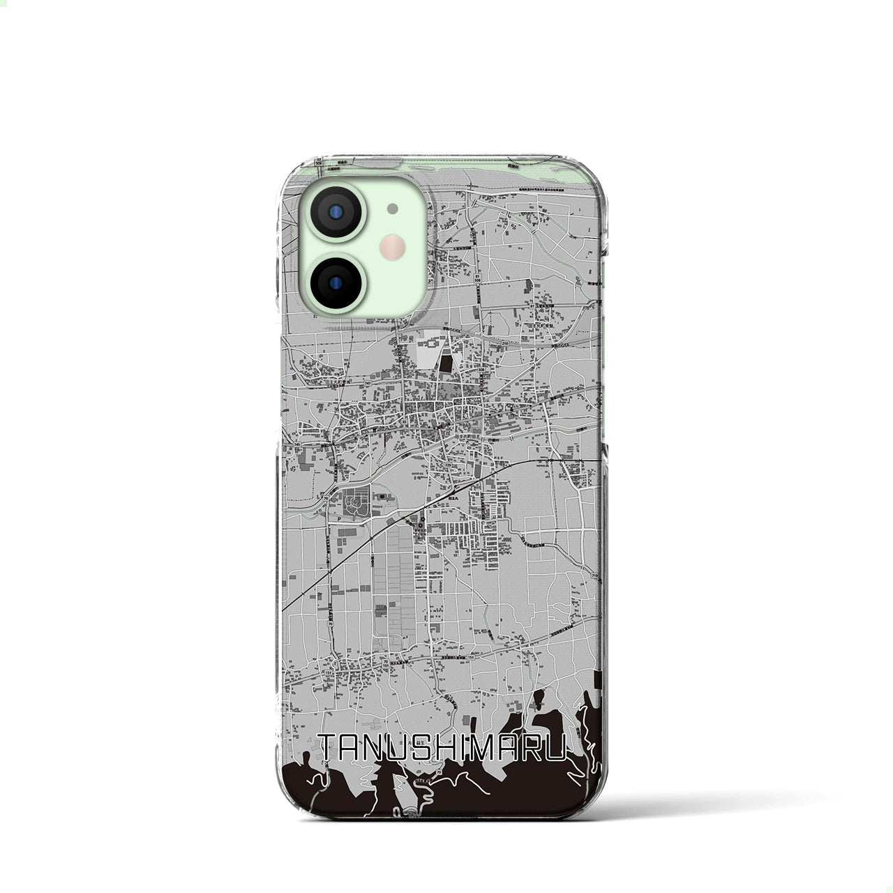 【田主丸(福岡県)】地図柄iPhoneケース(クリアタイプ)