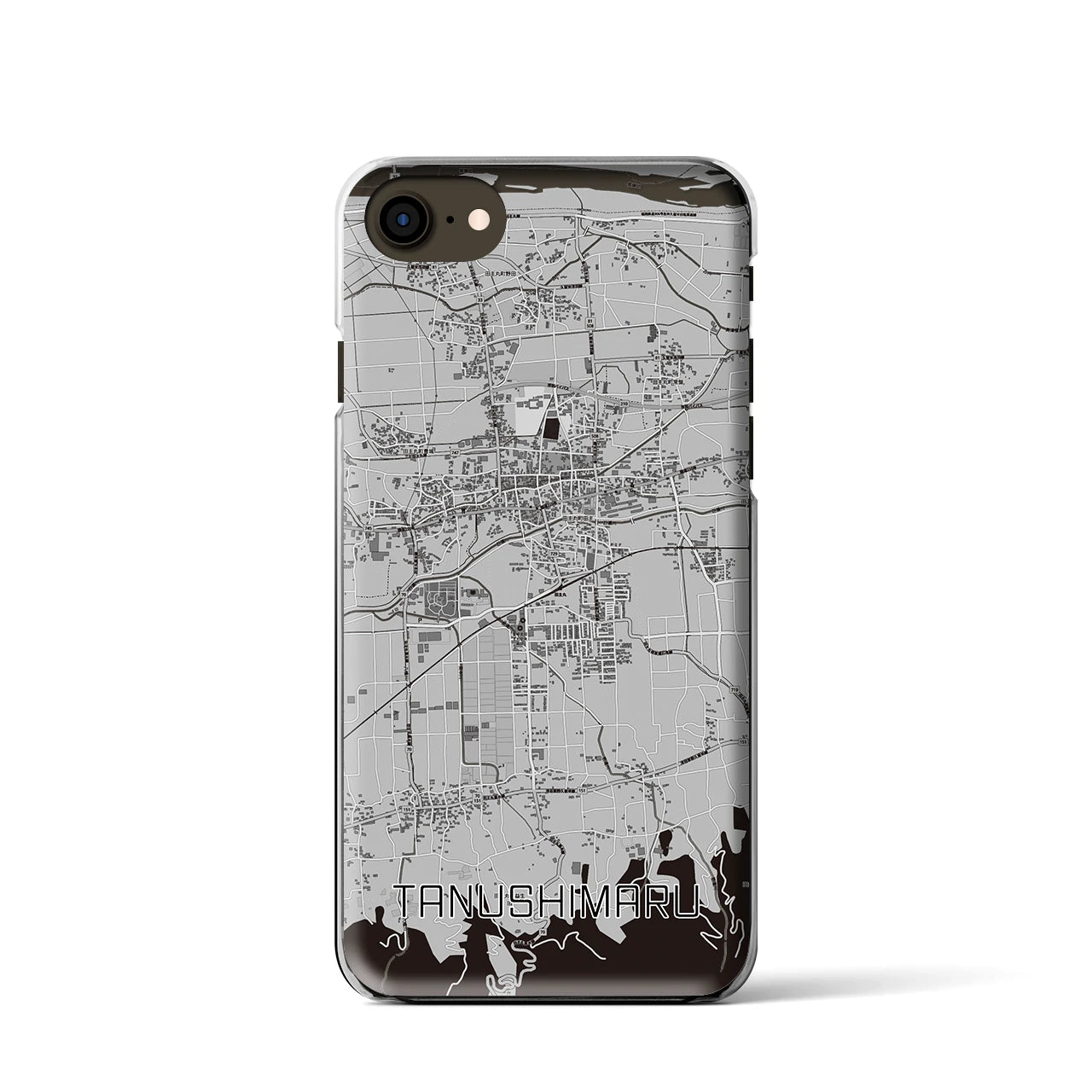 【田主丸(福岡県)】地図柄iPhoneケース(クリアタイプ)