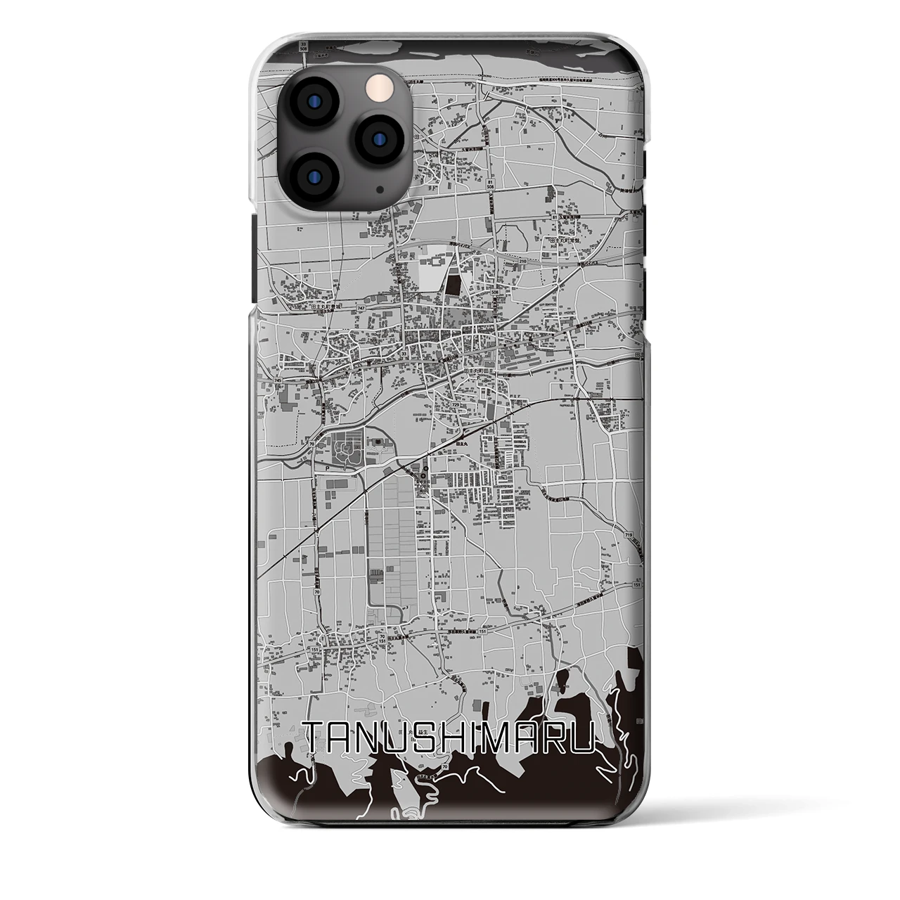 【田主丸(福岡県)】地図柄iPhoneケース(クリアタイプ)