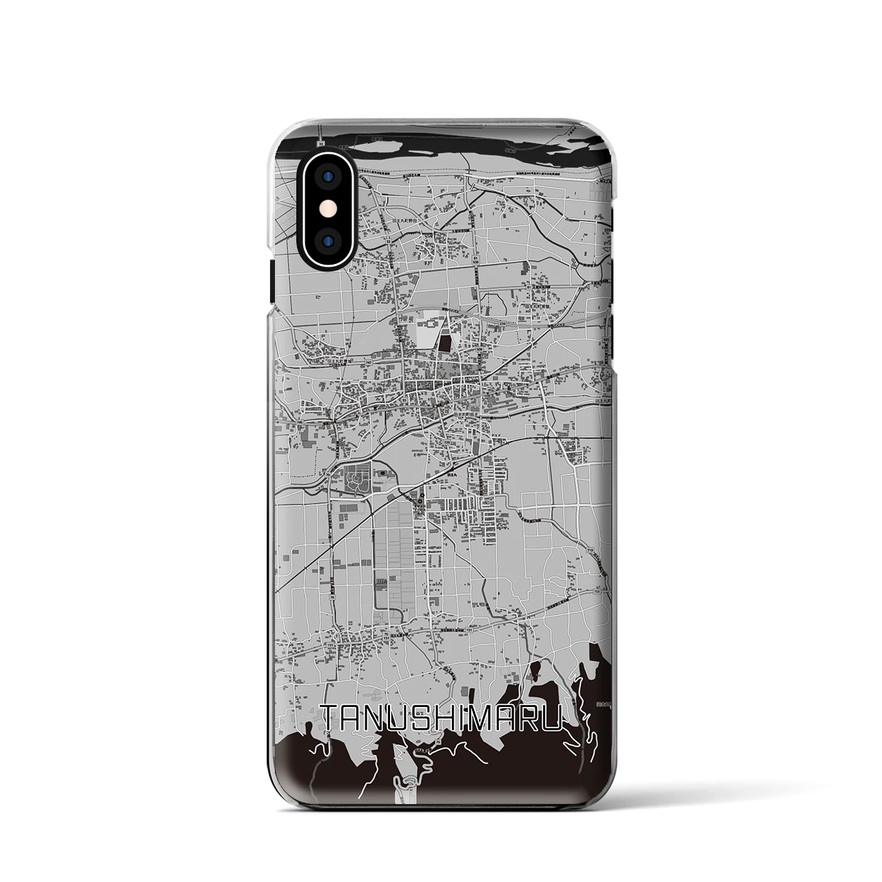 【田主丸(福岡県)】地図柄iPhoneケース(クリアタイプ)