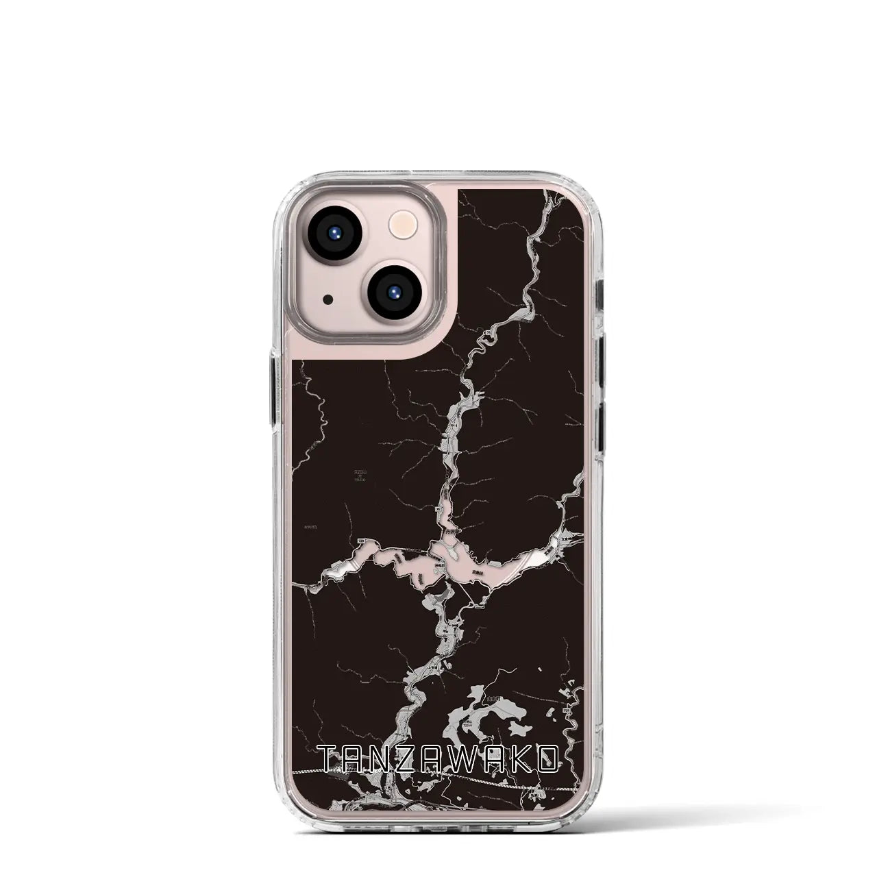 【丹沢湖(神奈川県)】地図柄iPhoneケース(MagSafeタイプ)