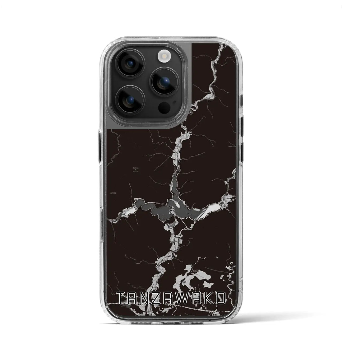 【丹沢湖(神奈川県)】地図柄iPhoneケース(MagSafeタイプ)