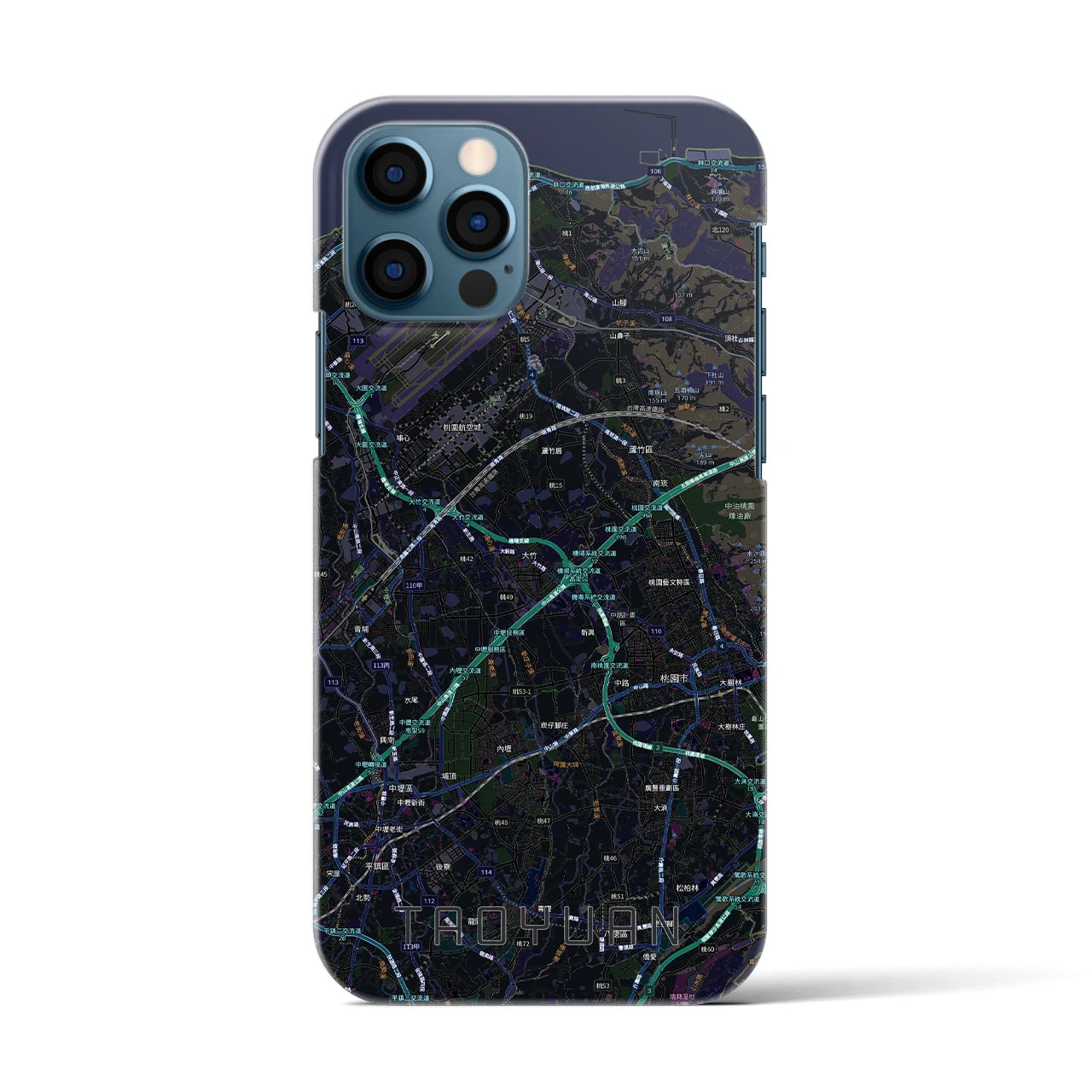 【桃園(台湾)】地図柄iPhoneケース(バックカバータイプ)