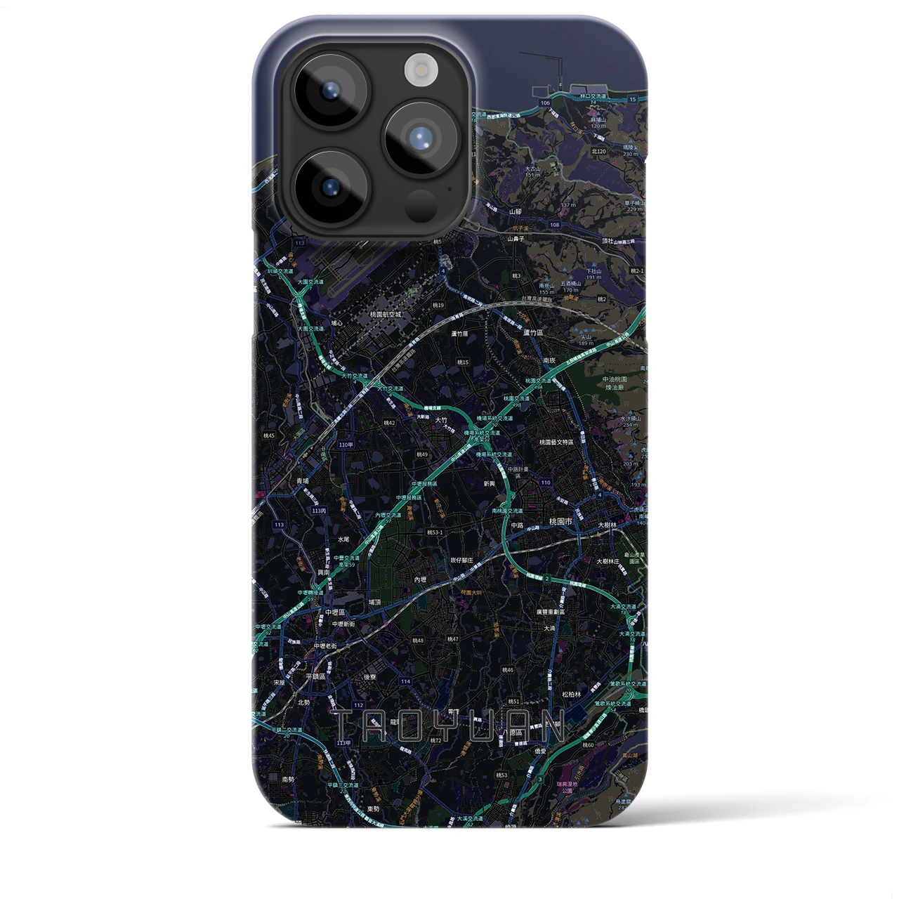 【桃園(台湾)】地図柄iPhoneケース(バックカバータイプ)