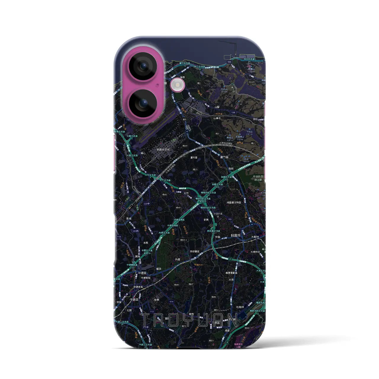 【桃園(台湾)】地図柄iPhoneケース(バックカバータイプ)