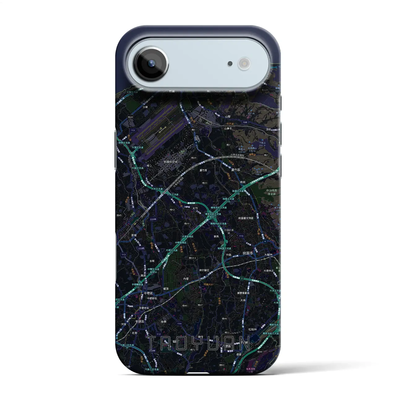 【桃園(台湾)】地図柄iPhoneケース(バックカバータイプ)