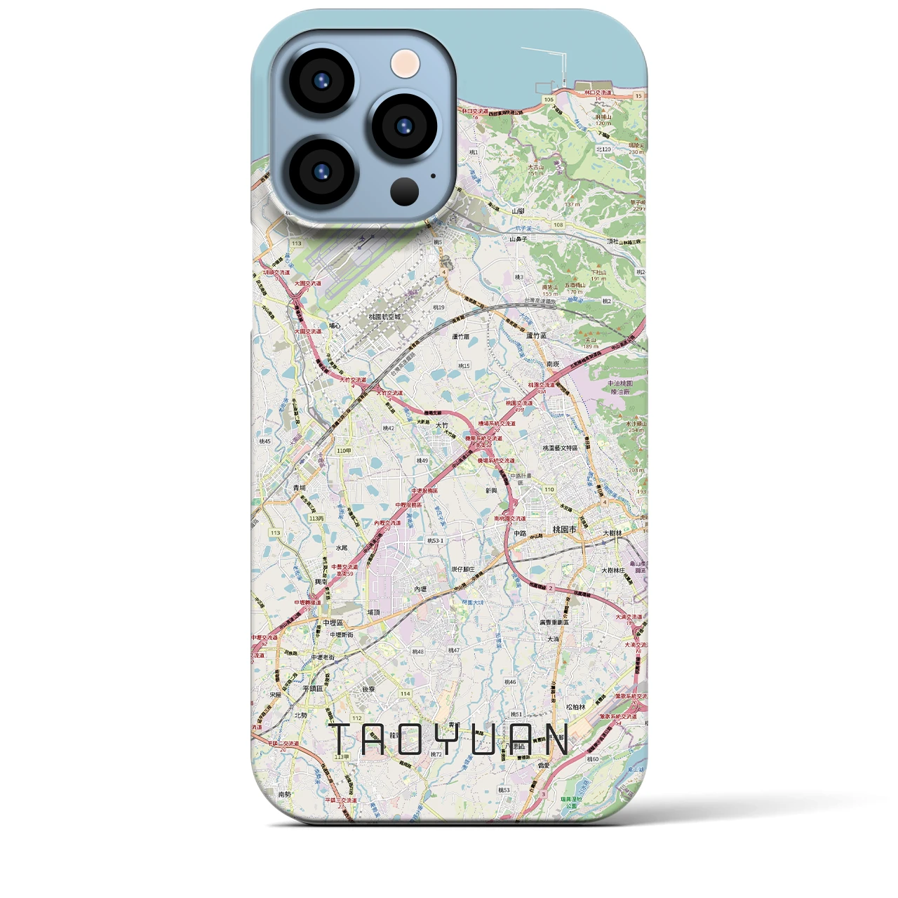 【桃園(台湾)】地図柄iPhoneケース(バックカバータイプ)