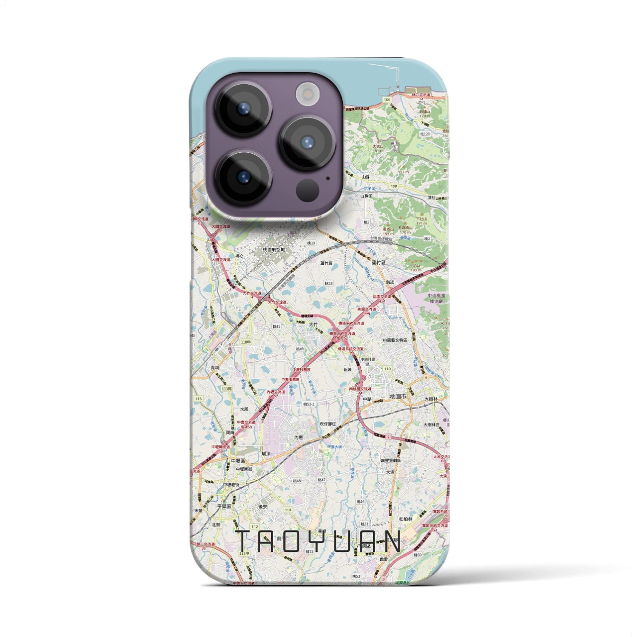 【桃園(台湾)】地図柄iPhoneケース(バックカバータイプ)