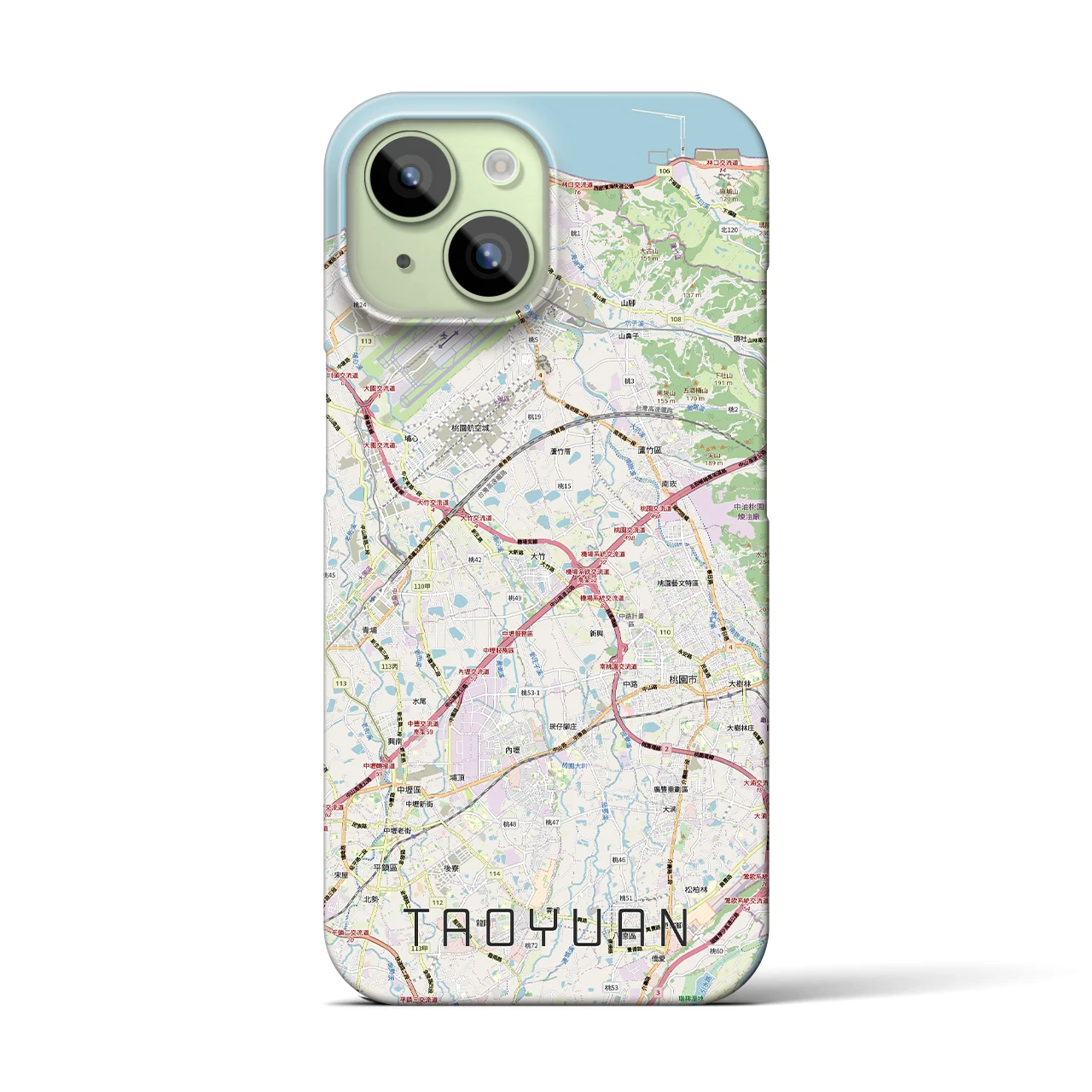 【桃園(台湾)】地図柄iPhoneケース(バックカバータイプ)