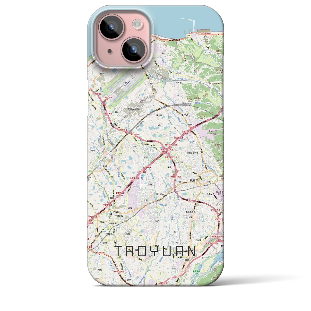 【桃園(台湾)】地図柄iPhoneケース(バックカバータイプ)