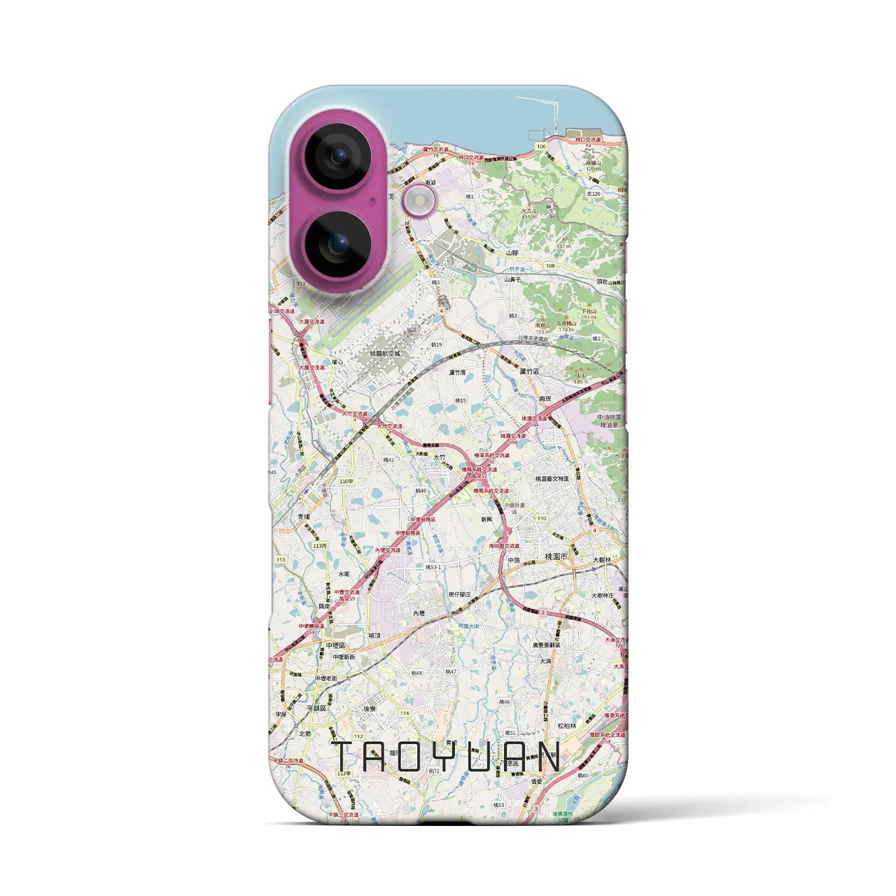 【桃園(台湾)】地図柄iPhoneケース(バックカバータイプ)