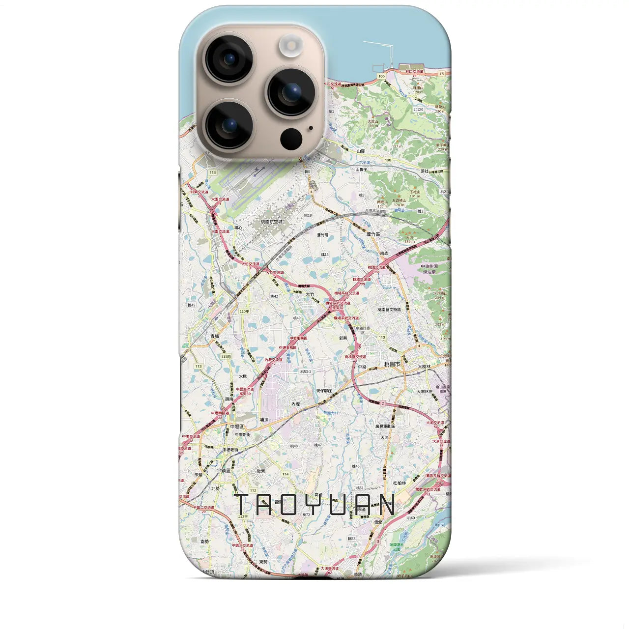 【桃園(台湾)】地図柄iPhoneケース(バックカバータイプ)