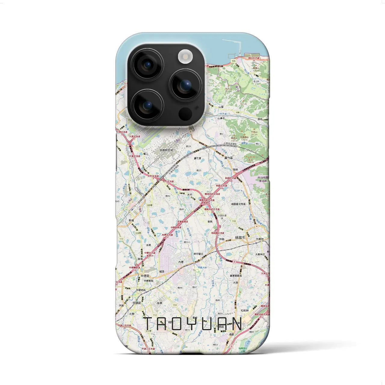 【桃園(台湾)】地図柄iPhoneケース(バックカバータイプ)