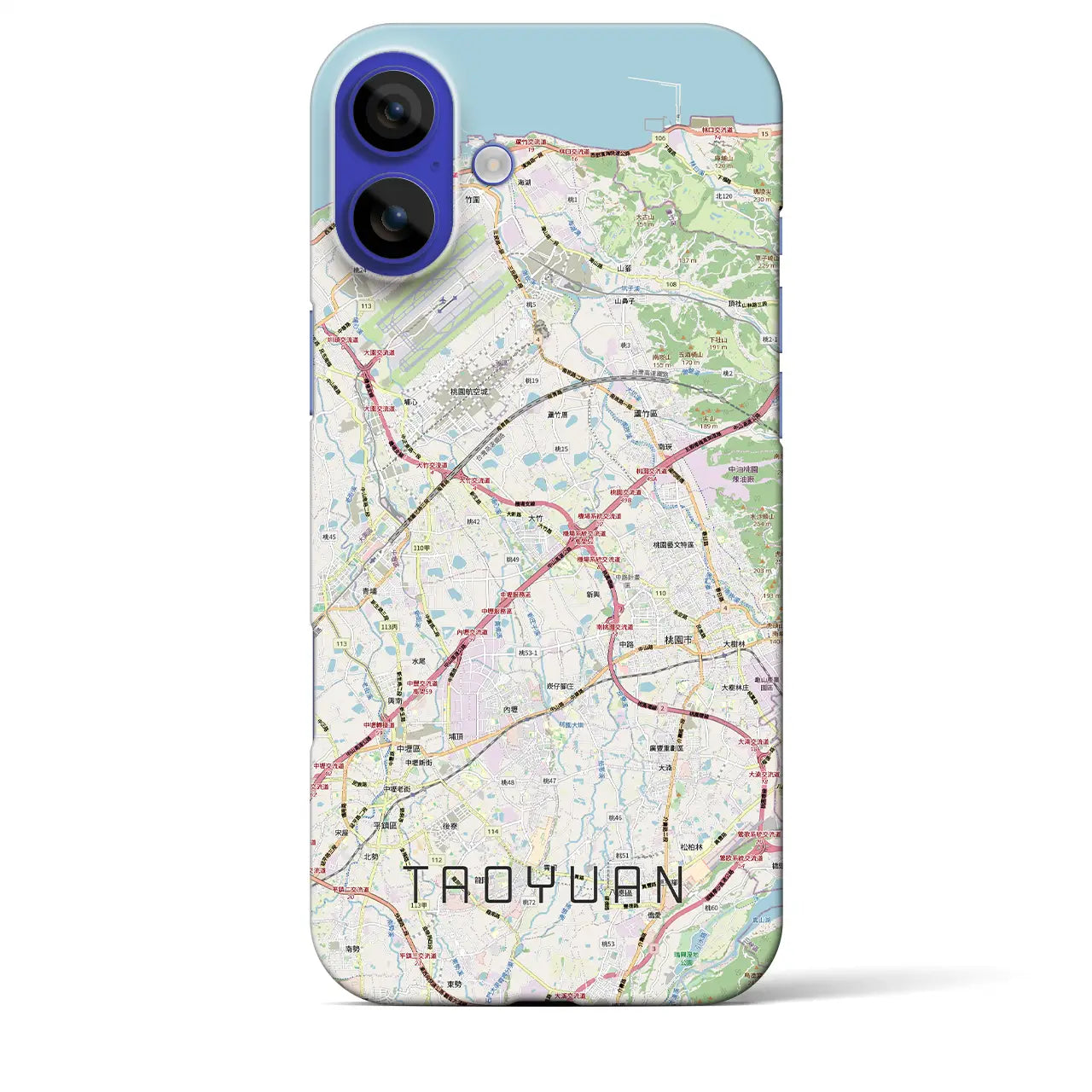 【桃園(台湾)】地図柄iPhoneケース(バックカバータイプ)