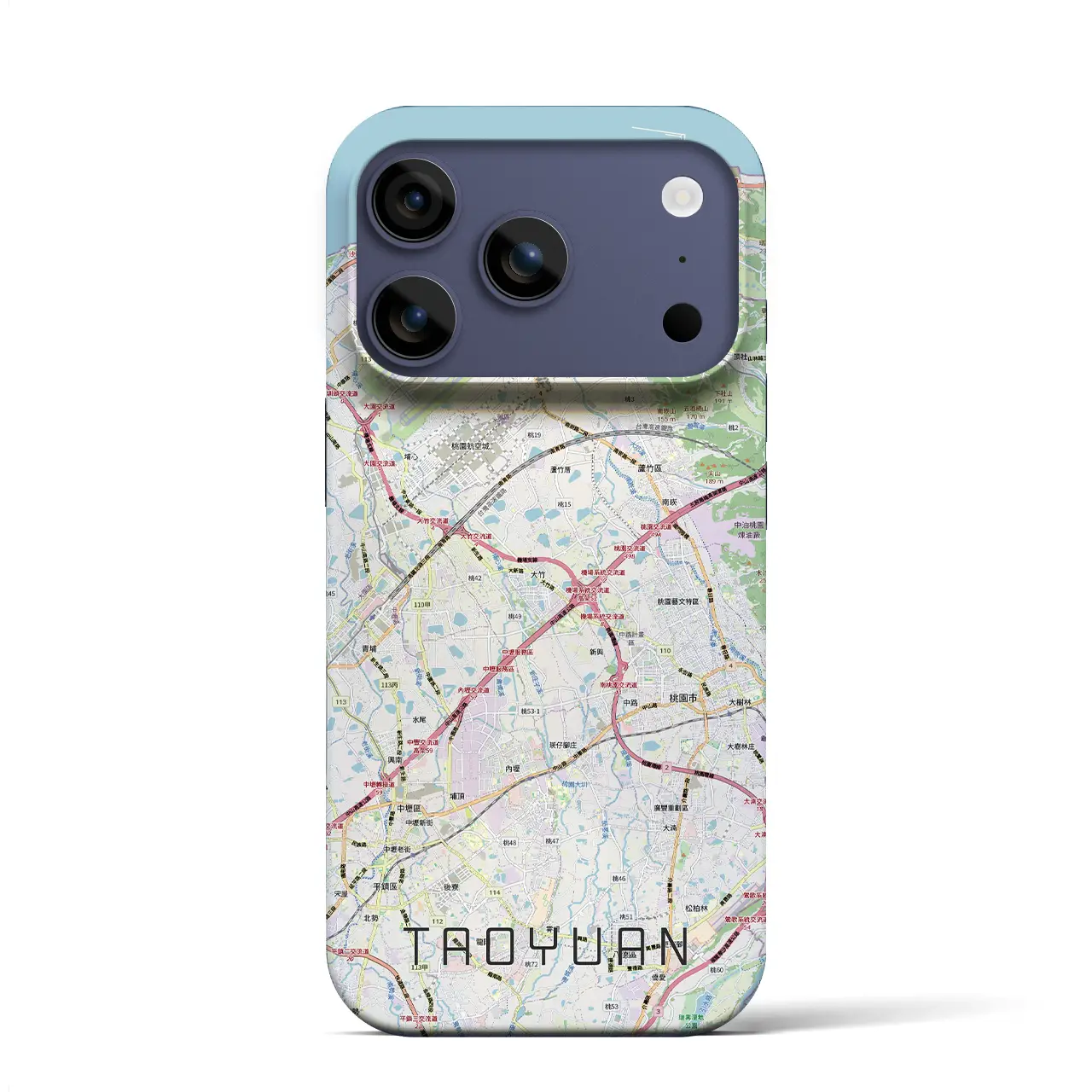【桃園(台湾)】地図柄iPhoneケース(バックカバータイプ)