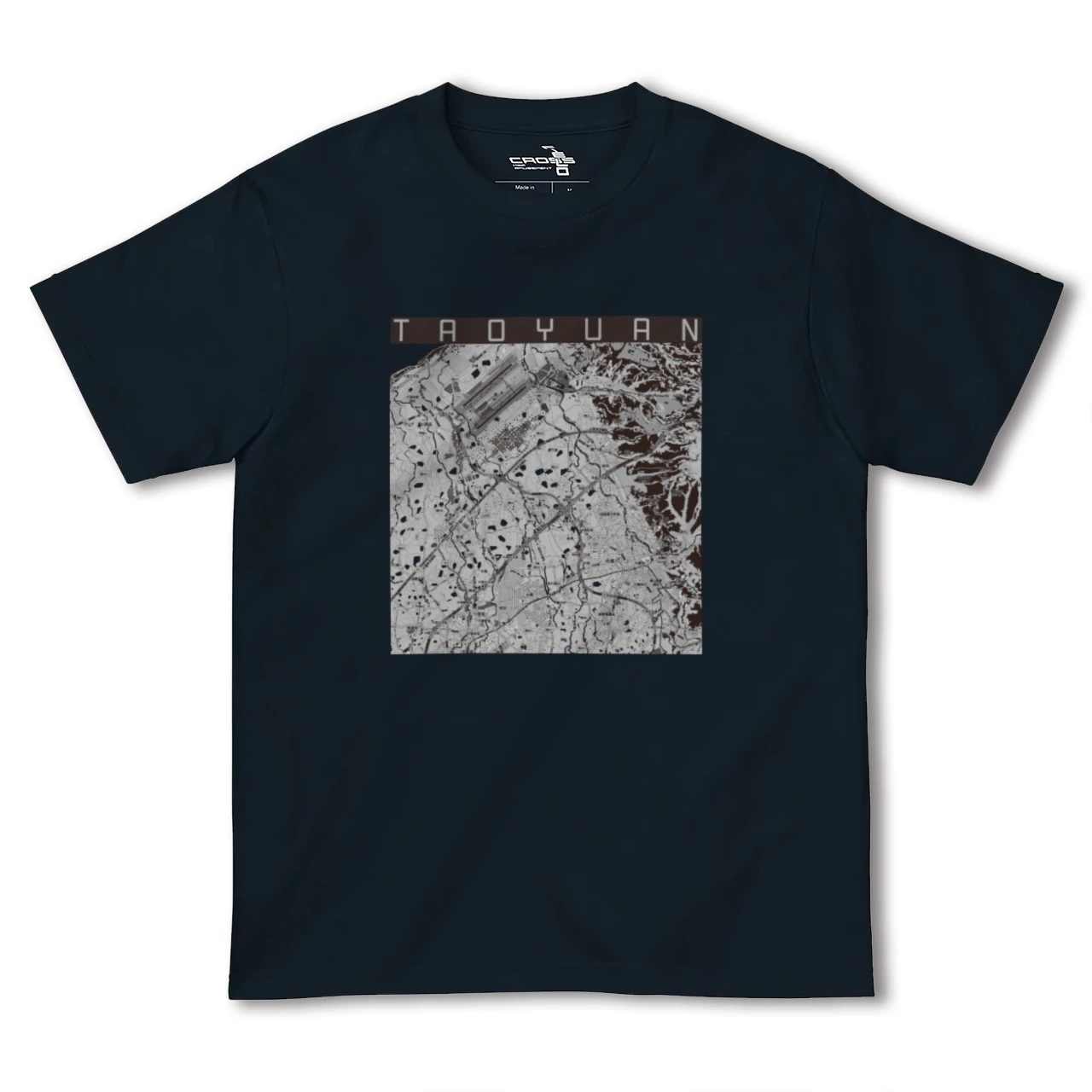 【桃園(台湾)】地図柄ヘビーウェイトTシャツ