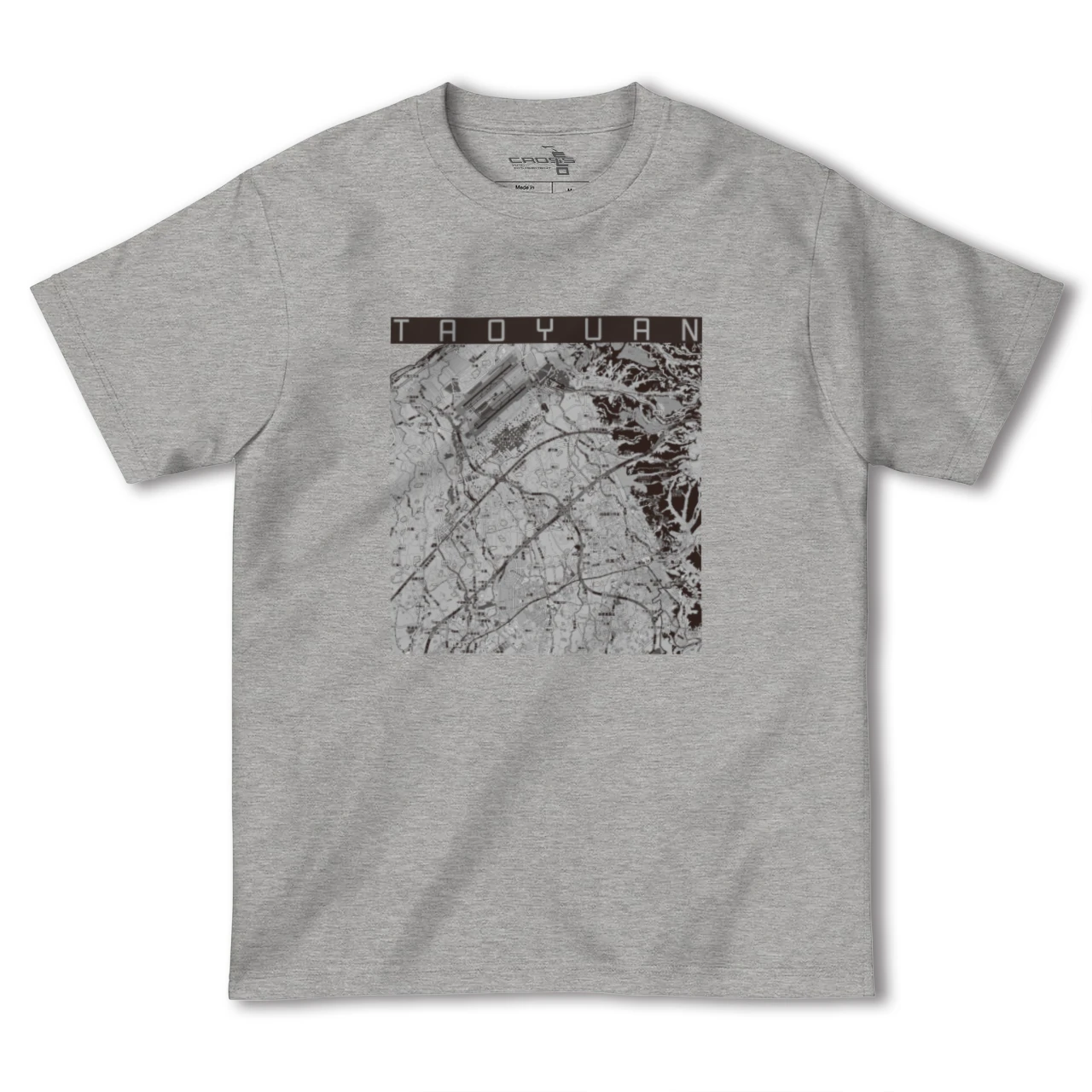 【桃園(台湾)】地図柄ヘビーウェイトTシャツ
