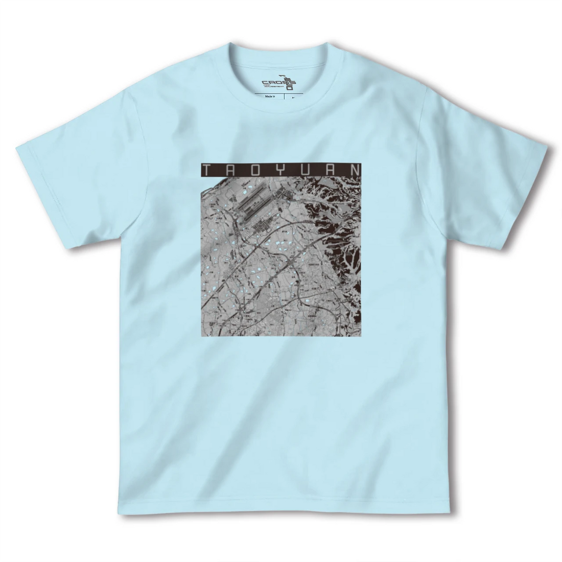 【桃園(台湾)】地図柄ヘビーウェイトTシャツ