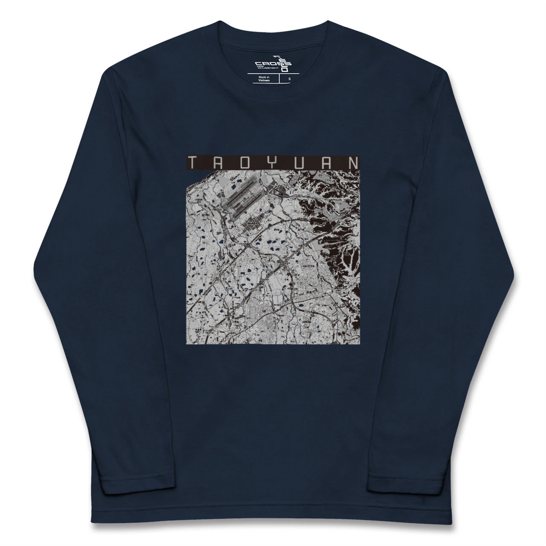 【桃園(台湾)】地図柄ロングスリーブTシャツ