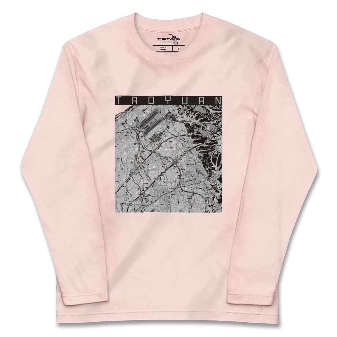 【桃園(台湾)】地図柄ロングスリーブTシャツ