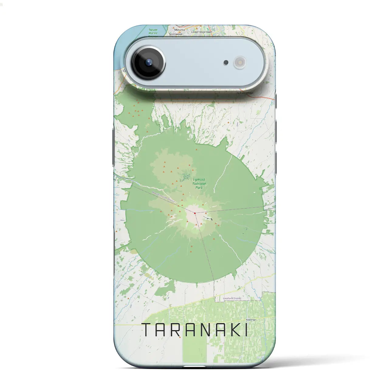 【タラナキ山(ニュージーランド)】地図柄iPhoneケース(バックカバータイプ)
