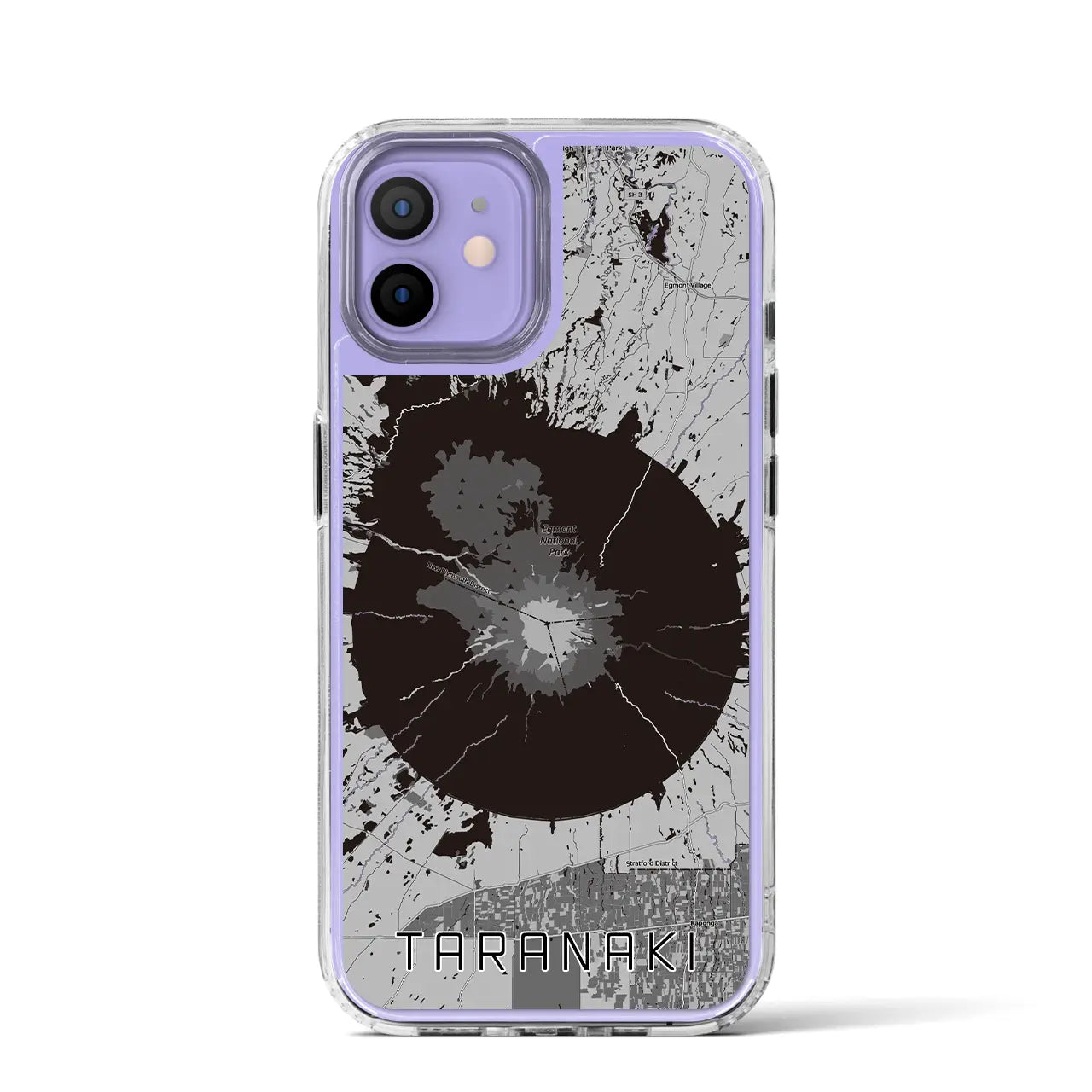 【タラナキ山(ニュージーランド)】地図柄iPhoneケース(MagSafeタイプ)