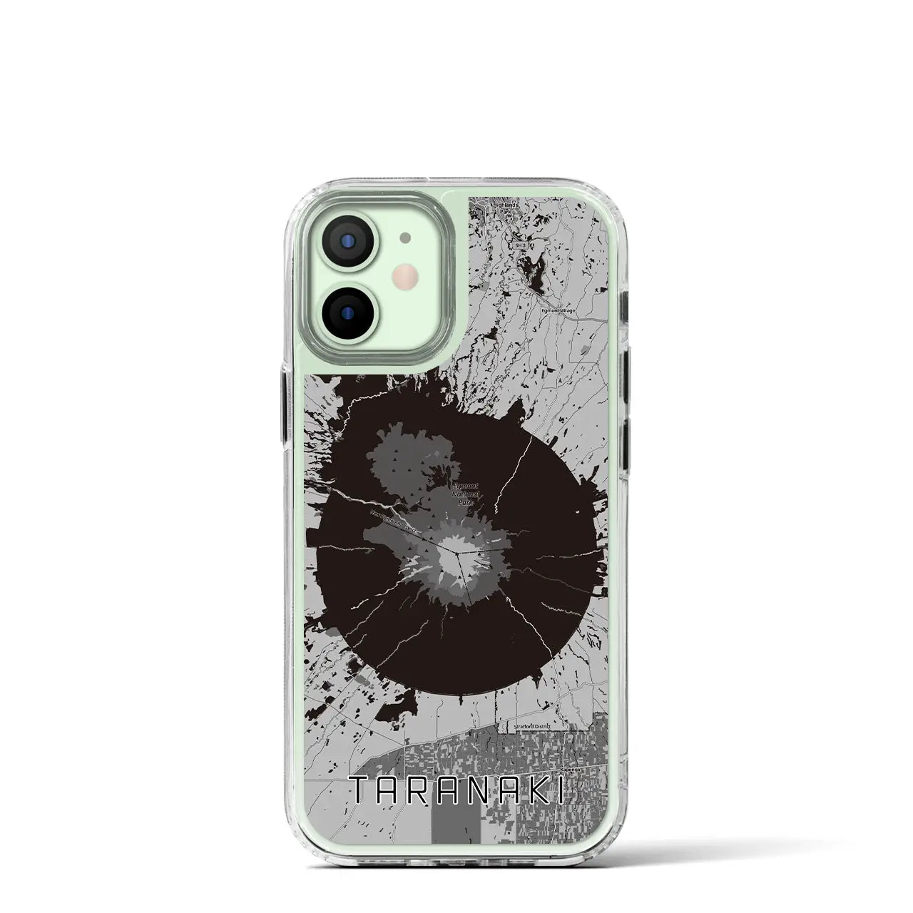 【タラナキ山(ニュージーランド)】地図柄iPhoneケース(MagSafeタイプ)
