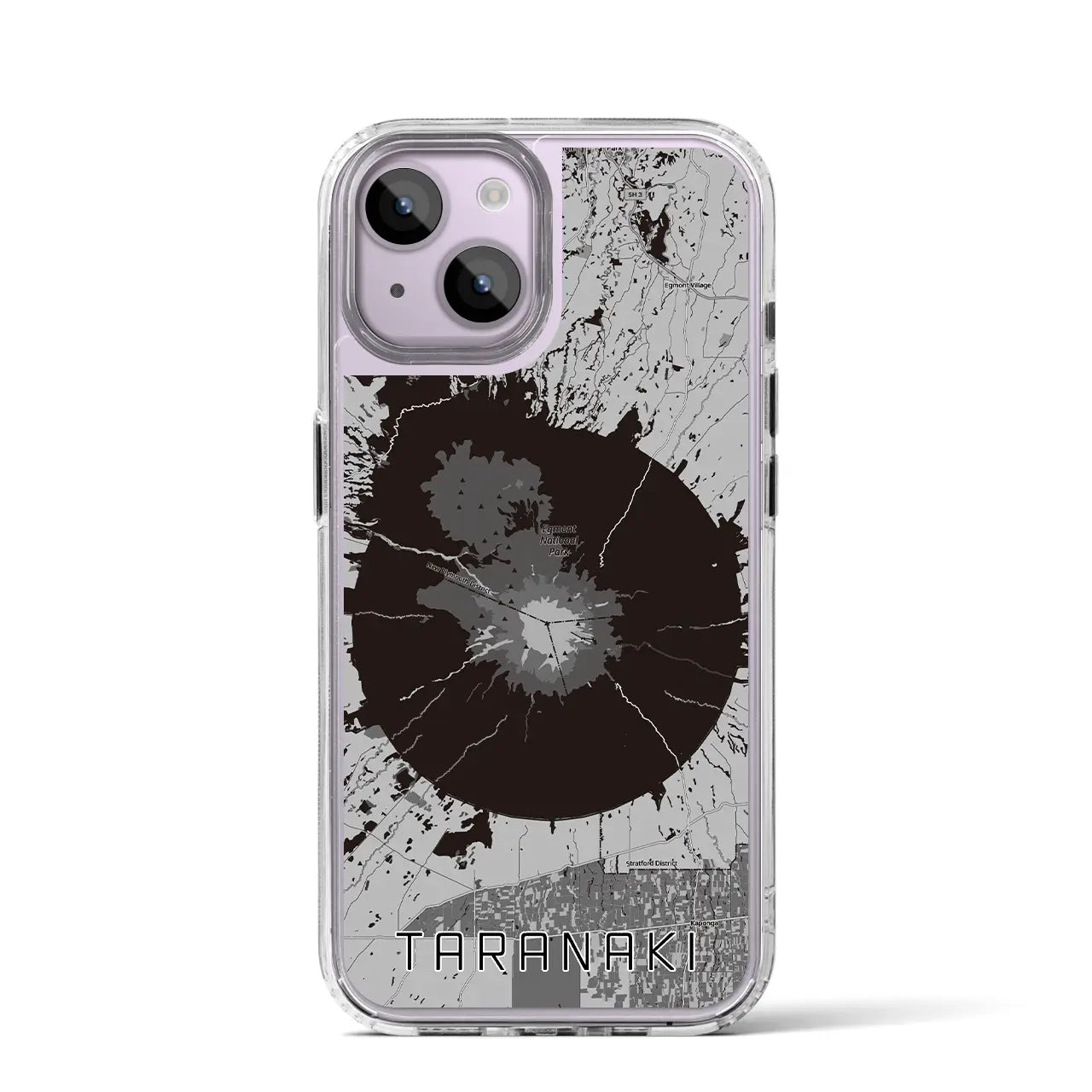【タラナキ山(ニュージーランド)】地図柄iPhoneケース(MagSafeタイプ)