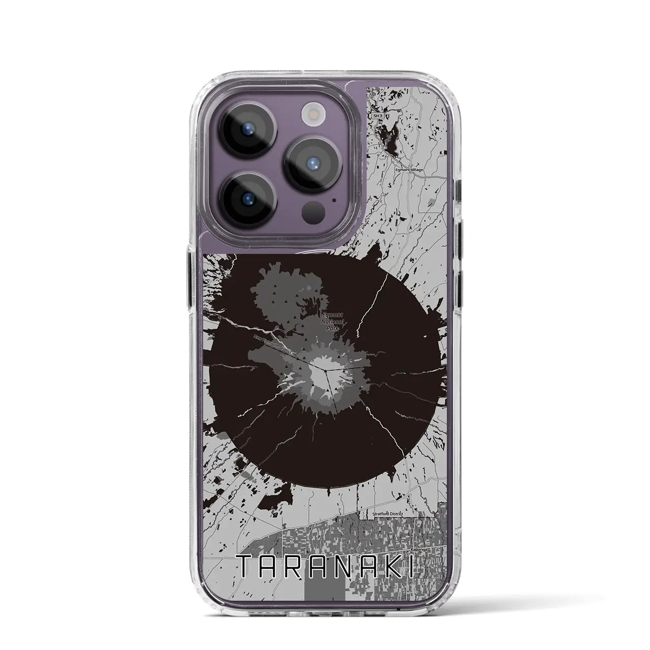 【タラナキ山(ニュージーランド)】地図柄iPhoneケース(MagSafeタイプ)