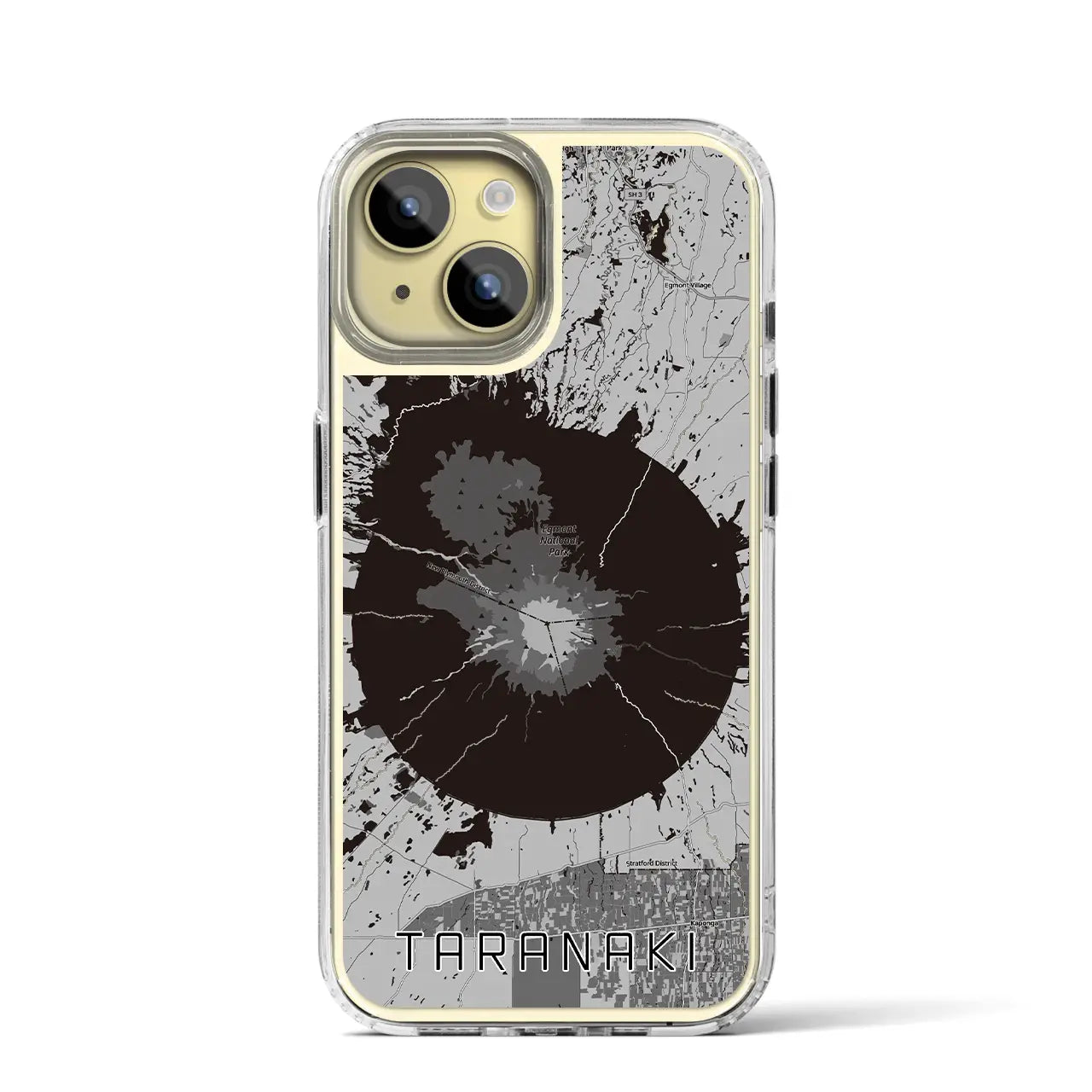 【タラナキ山(ニュージーランド)】地図柄iPhoneケース(MagSafeタイプ)
