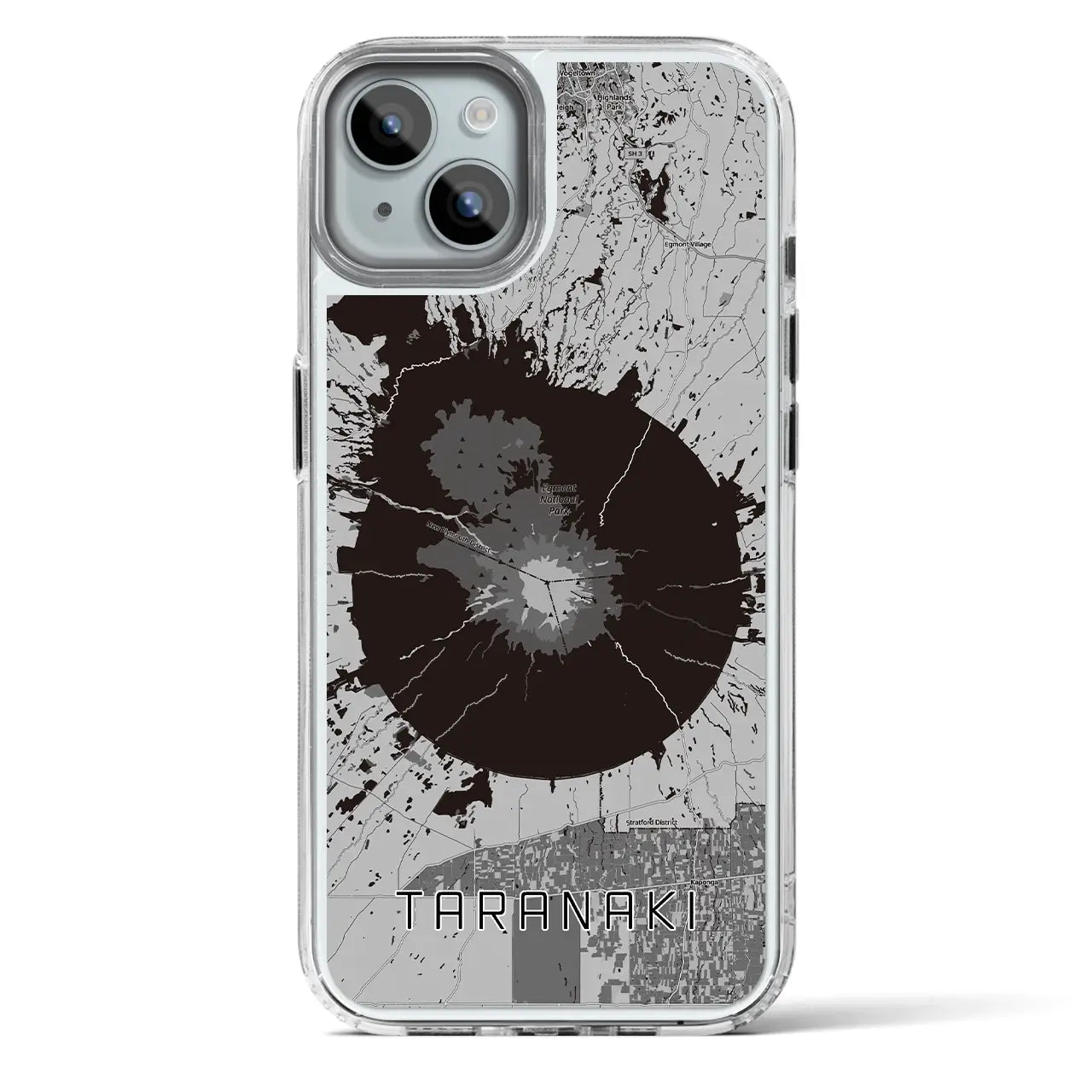 【タラナキ山(ニュージーランド)】地図柄iPhoneケース(MagSafeタイプ)