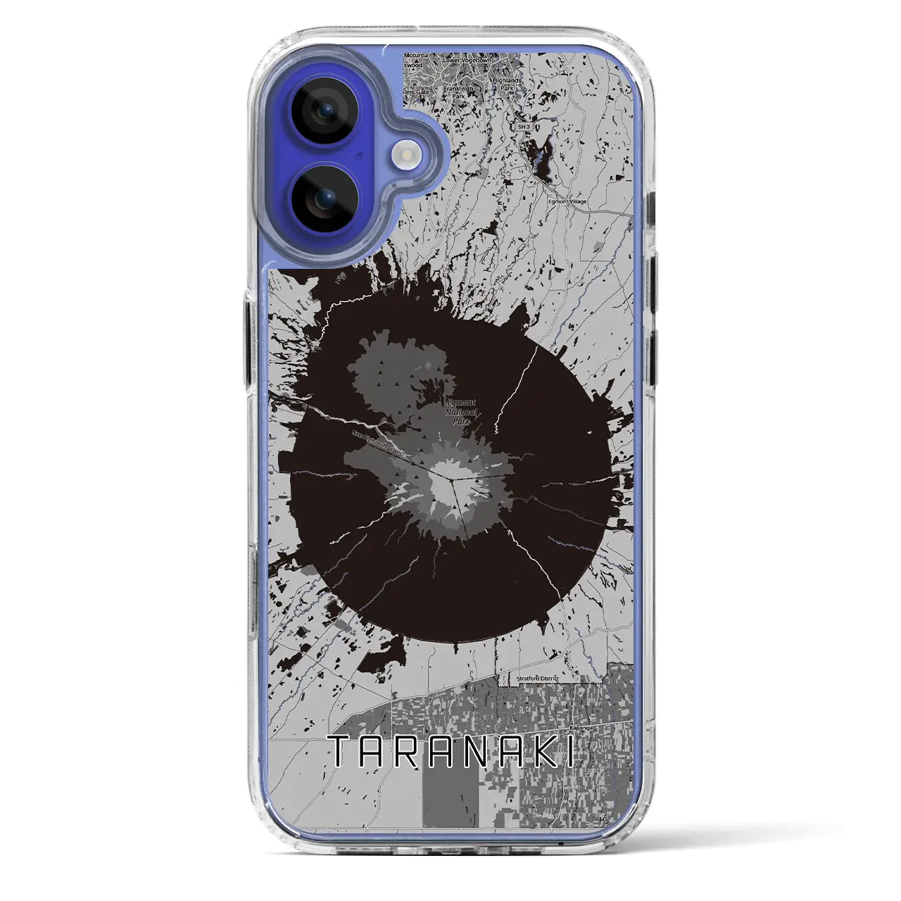 【タラナキ山(ニュージーランド)】地図柄iPhoneケース(MagSafeタイプ)