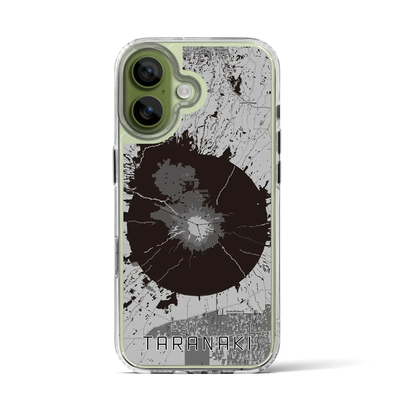 【タラナキ山(ニュージーランド)】地図柄iPhoneケース(MagSafeタイプ)