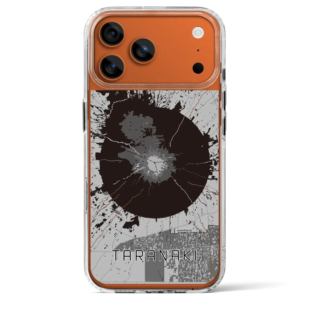 【タラナキ山(ニュージーランド)】地図柄iPhoneケース(MagSafeタイプ)