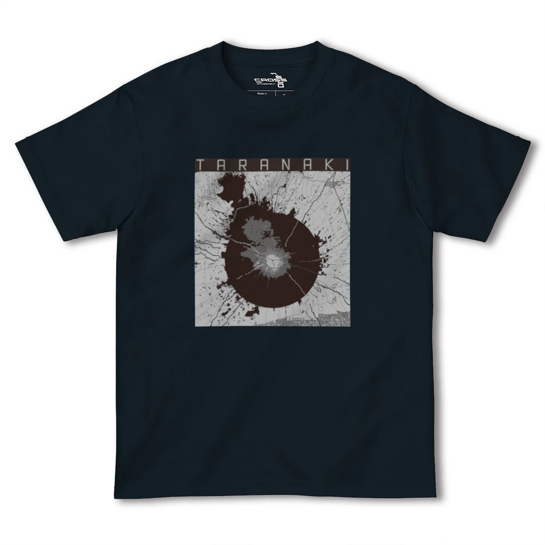 【タラナキ山(ニュージーランド)】地図柄ヘビーウェイトTシャツ