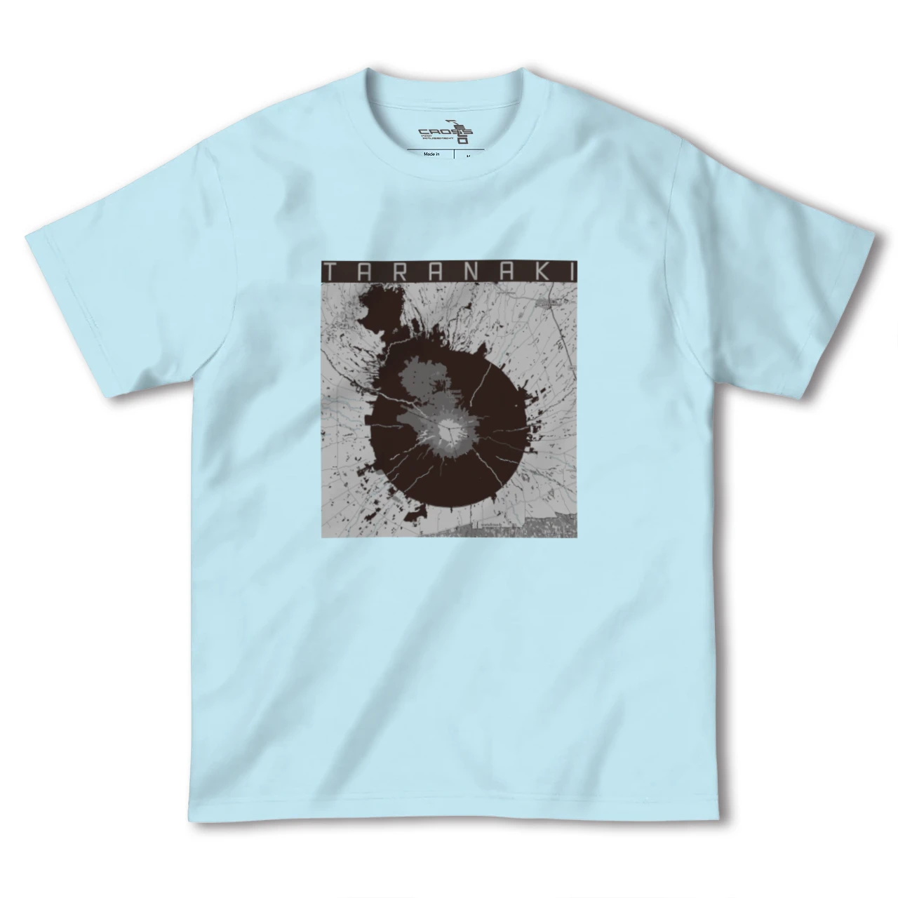 【タラナキ山(ニュージーランド)】地図柄ヘビーウェイトTシャツ