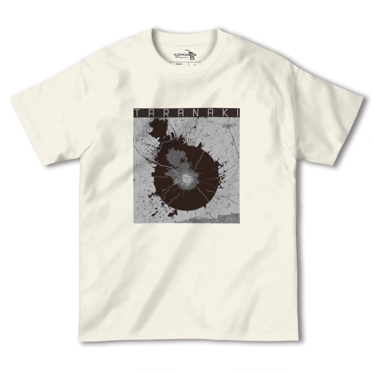 【タラナキ山(ニュージーランド)】地図柄ヘビーウェイトTシャツ