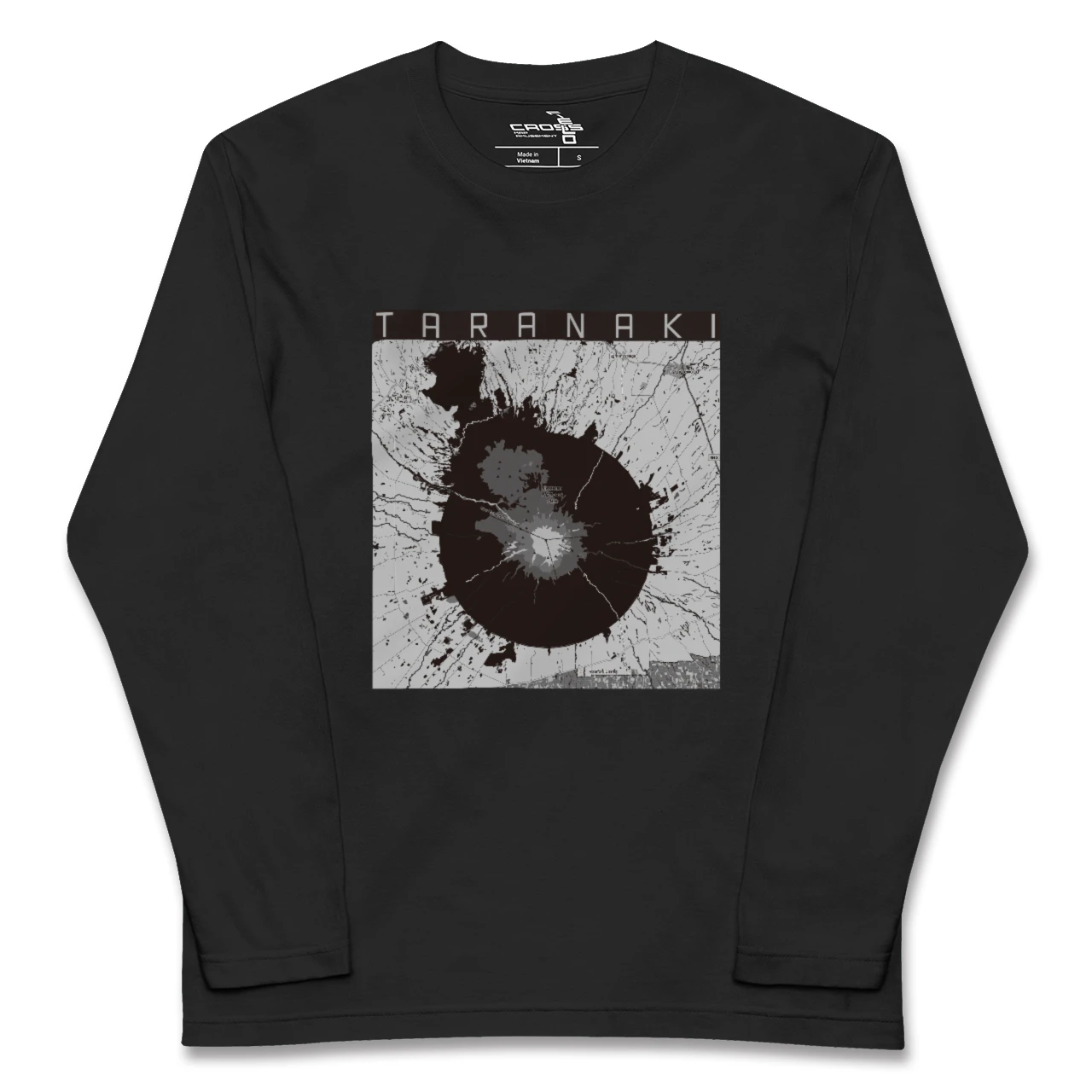 【タラナキ山(ニュージーランド)】地図柄ロングスリーブTシャツ