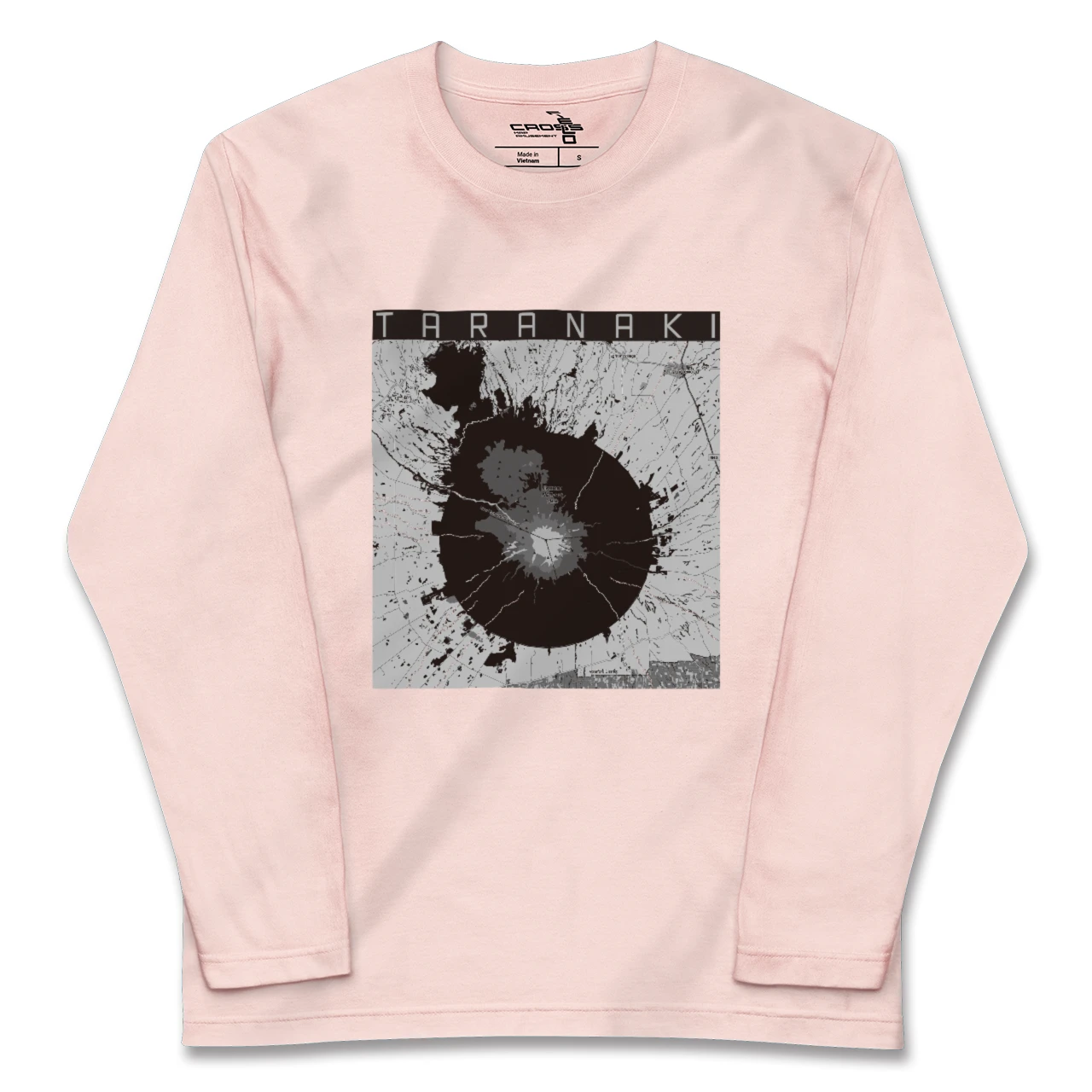 【タラナキ山(ニュージーランド)】地図柄ロングスリーブTシャツ