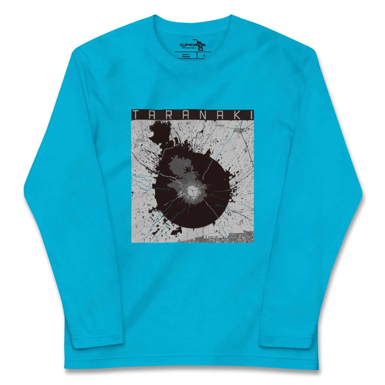 【タラナキ山(ニュージーランド)】地図柄ロングスリーブTシャツ
