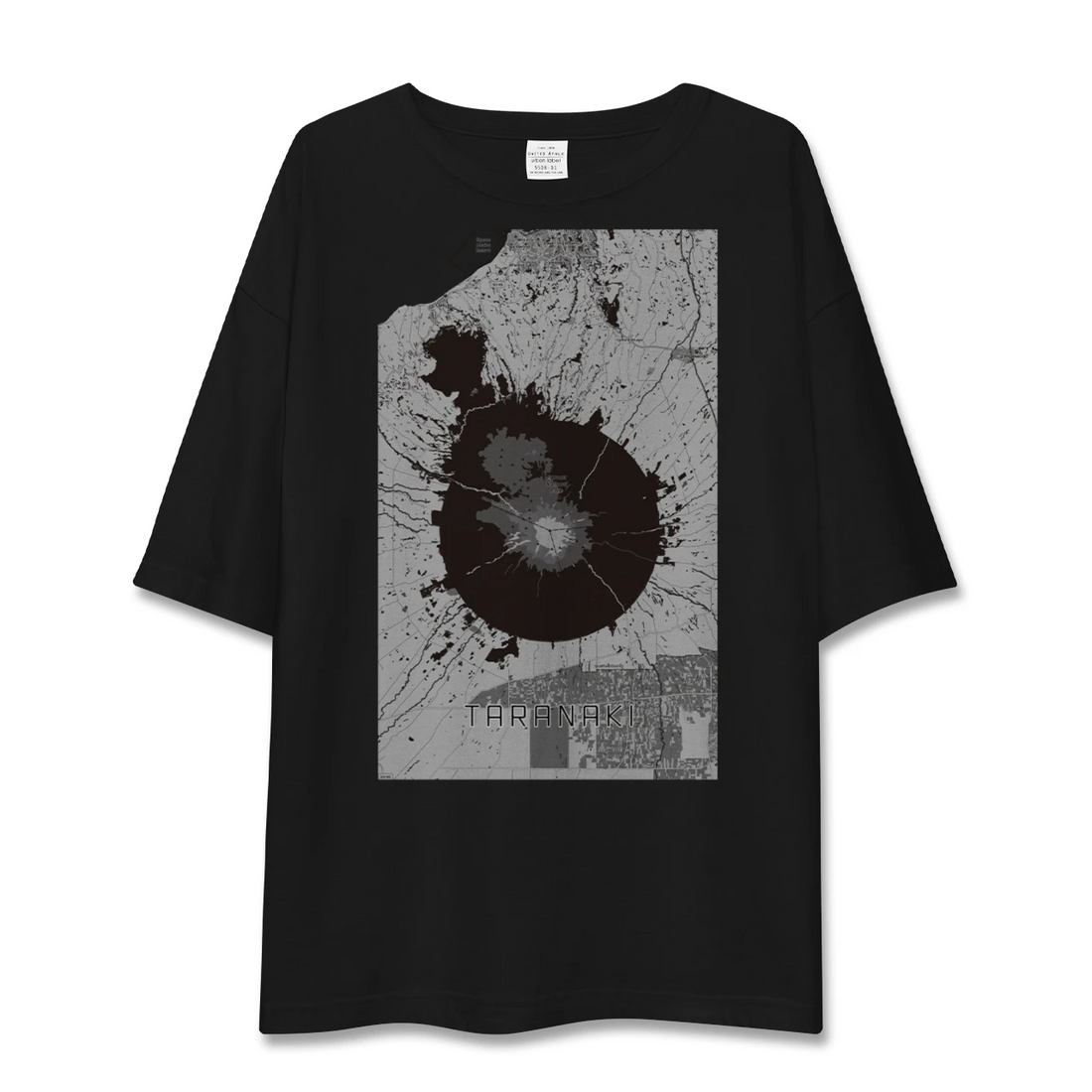 【タラナキ山(ニュージーランド)】地図柄ビッグシルエットTシャツ